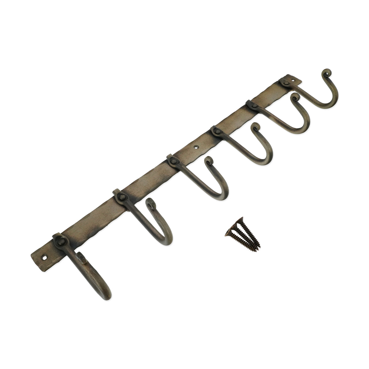 Iron Coat Hook Plain 6 leg - Antique