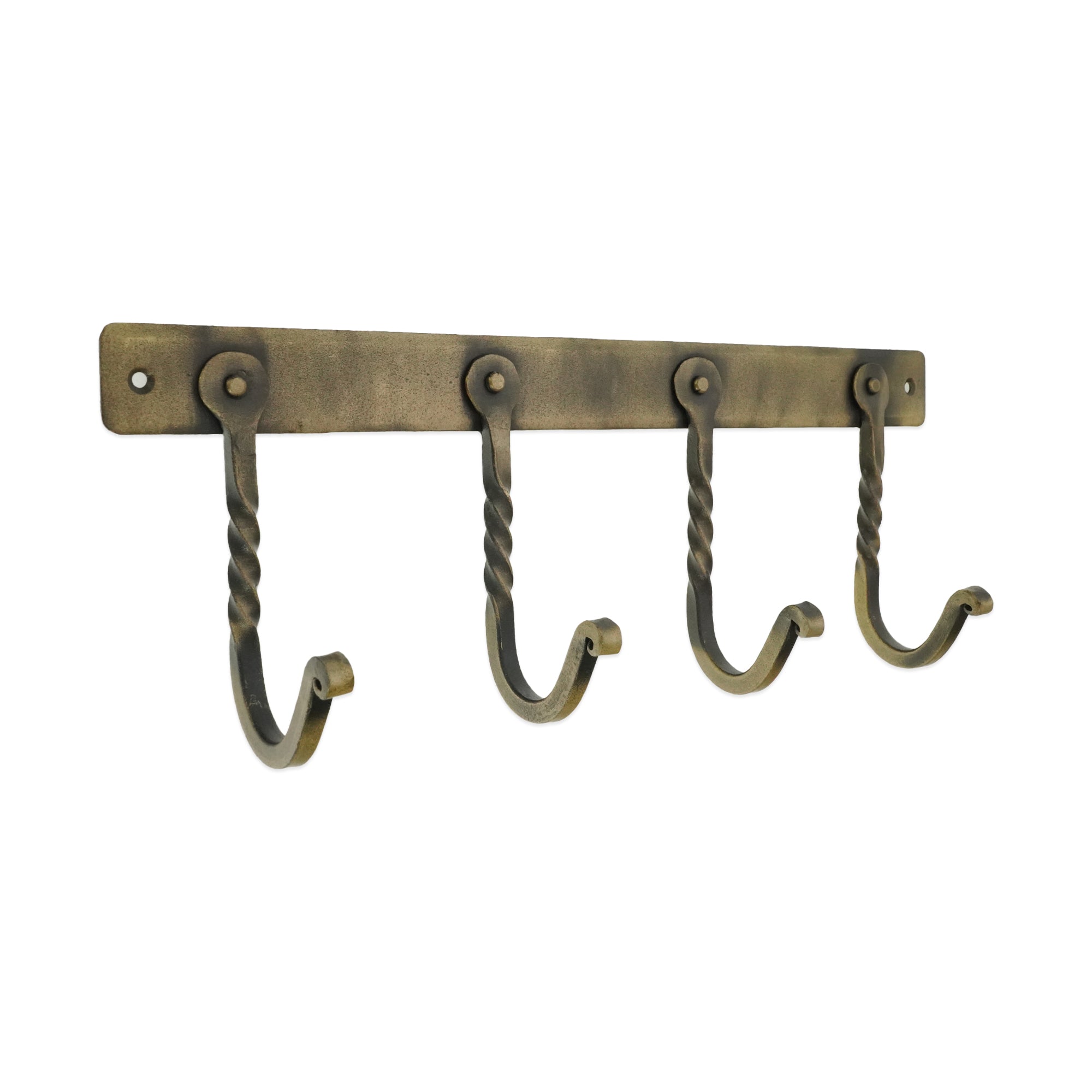Iron Coat Hook Twisted 4 leg - Antique