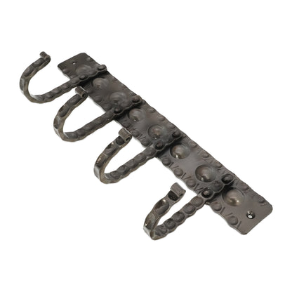Iron Coat Hook Dotted 4 leg - Pewter