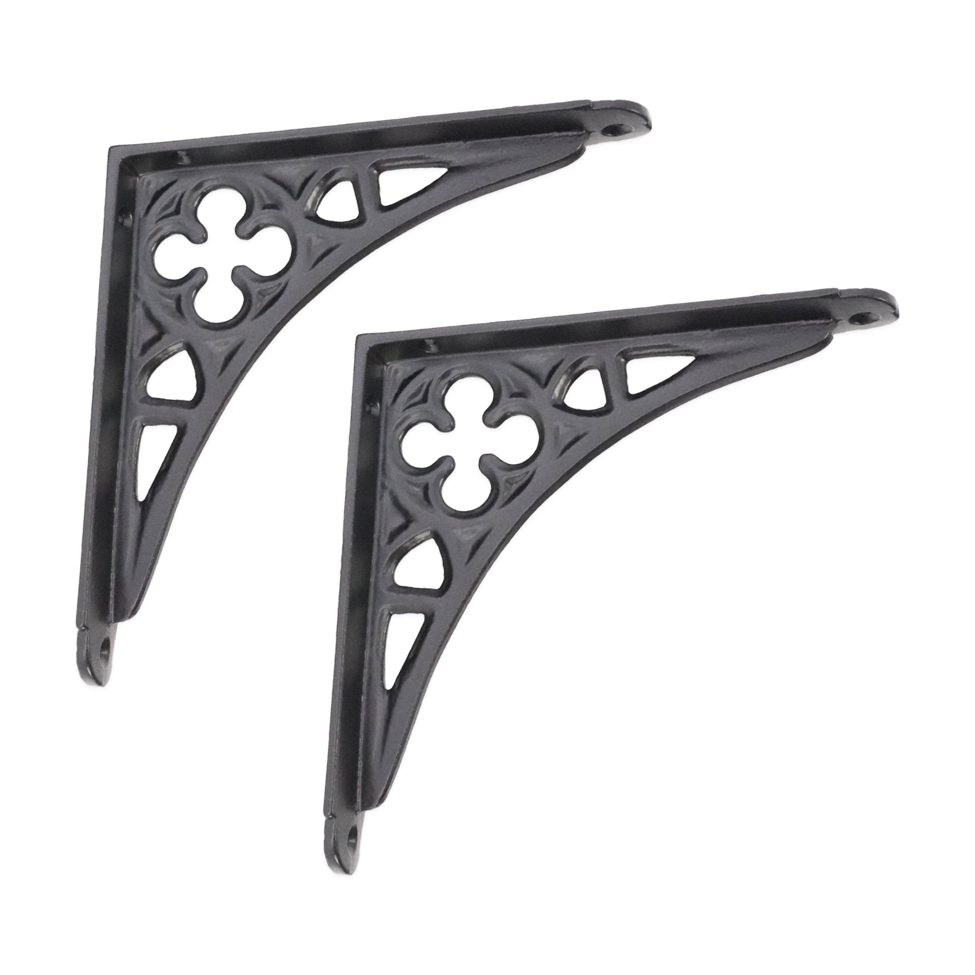 Victorian Gothic Shelf Bracket Black (Sold in Pairs)