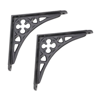 Victorian Gothic Shelf Bracket Black (Sold in Pairs)