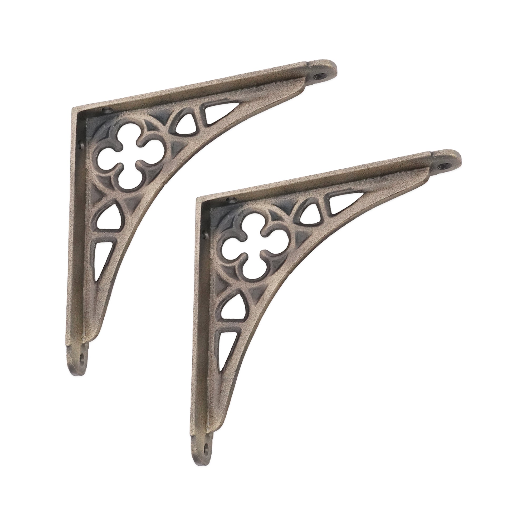 Victorian Gothic Shelf Bracket Matt Antique (Sold in Pairs)