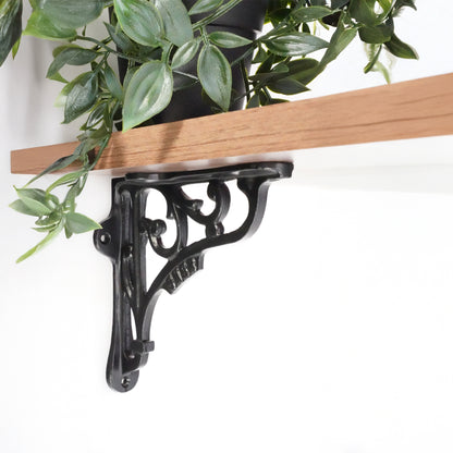 GNER Shelf Bracket Black 125x125mm (Sold in Pairs)