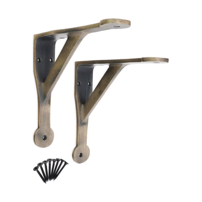 Penny Gallow Shelf Bracket Matt Antique (Sold in Pairs)