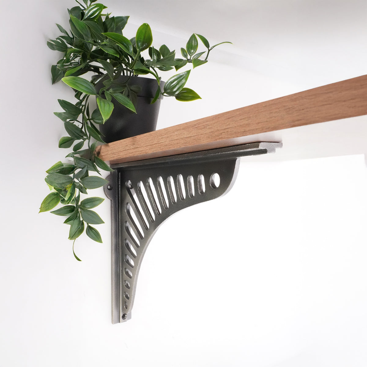 Sunrise Shelf Bracket Pewter (Sold in Pairs)