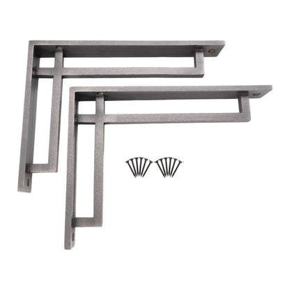 Narrow Art Deco Bracket Pewter (Sold in Pairs)