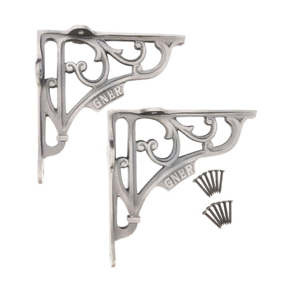 GNER Shelf Bracket Pewter 150x150mm (Sold in Pairs)