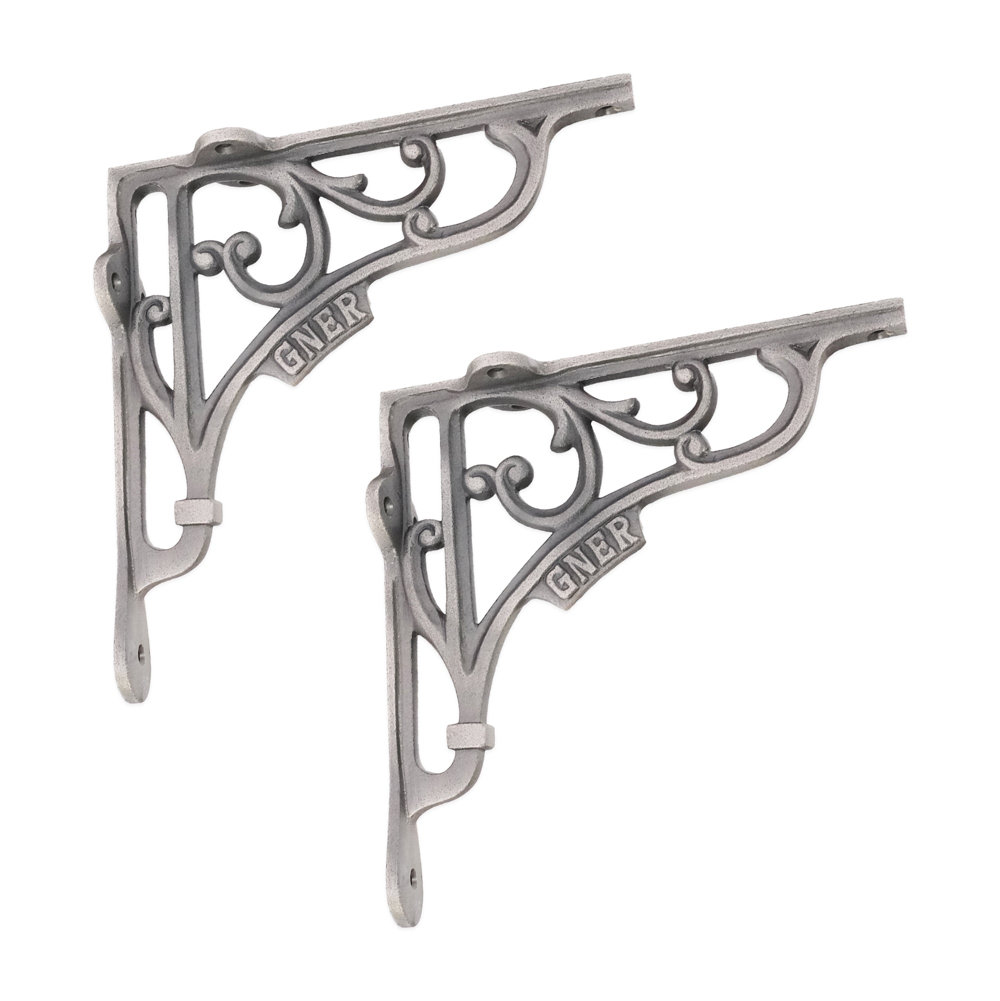 GNER Shelf Bracket Pewter 180x180mm (Sold in Pairs)