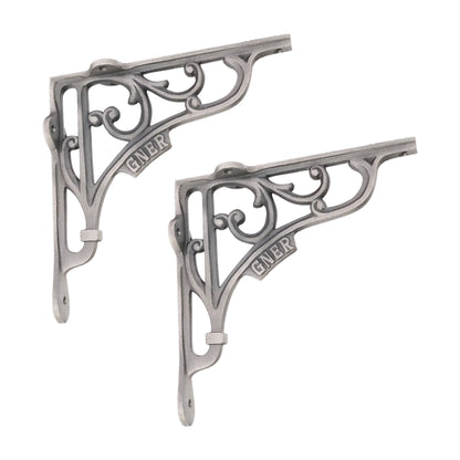 GNER Shelf Bracket Pewter 180x180mm (Sold in Pairs)