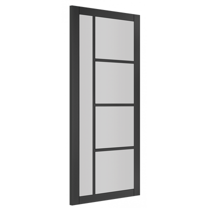Brixton Black Prefinished Glazed Internal Door