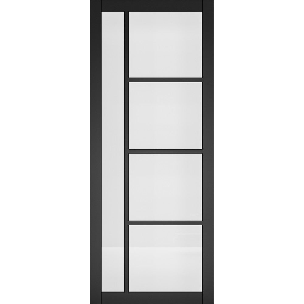 Brixton Black Prefinished Glazed Internal Door 