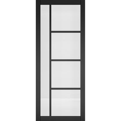 Brixton Black Prefinished Glazed Internal Door 