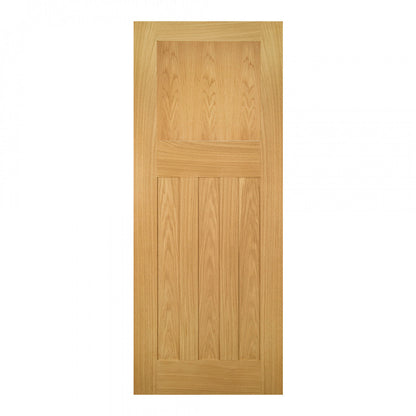 Cambridge Unfinished Interior Oak internal door Deanta 3d