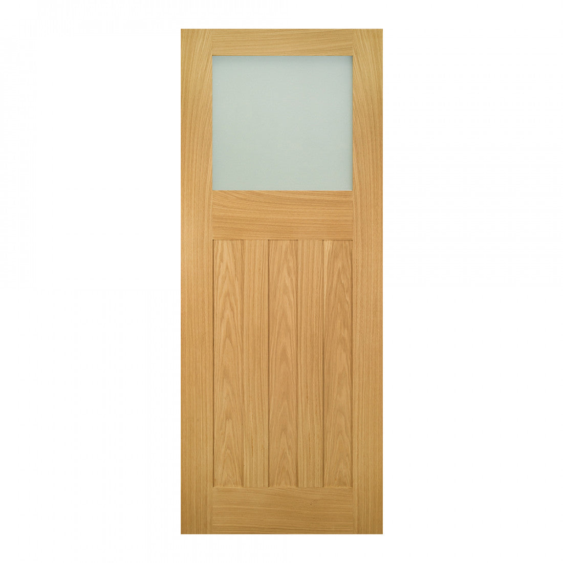 Cambridge Unfinished Oak Obscure Glaze Internal Door