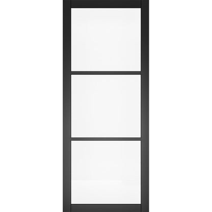 Camden Black Prefinished Glazed Internal Door