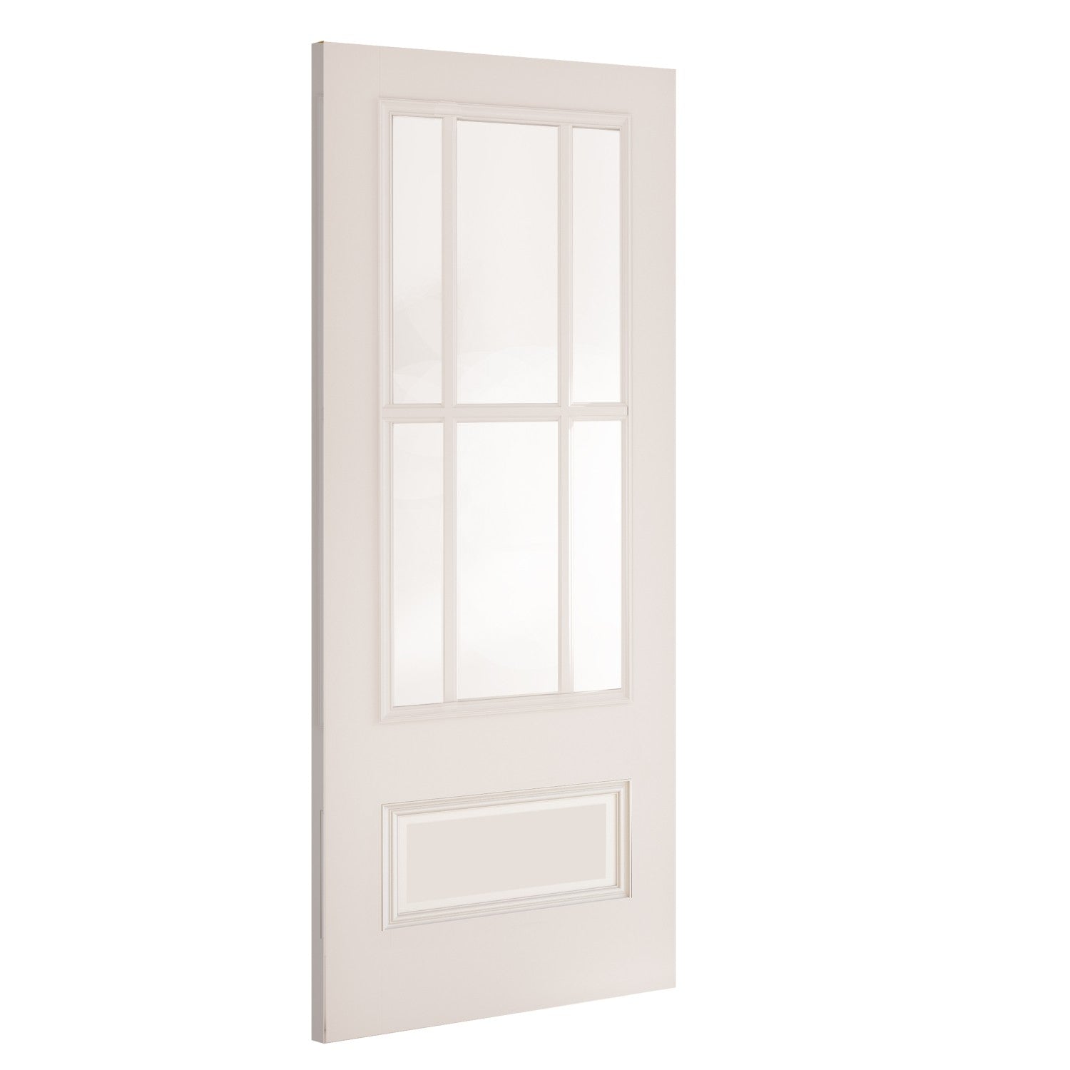 Canterbury White Primed Bevelled Glaze Internal Door