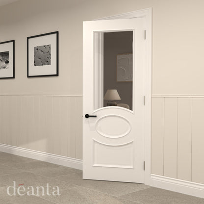 Clarendon White Primed Bevelled Glaze Door
