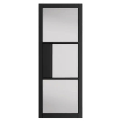 Cosmo Black Clear Glass Internal Urban door