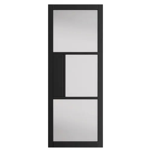 Cosmo Black Clear Glass Internal Urban door