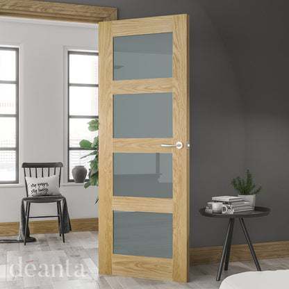 Coventry Unfinished Oak Obscure Glaze Internal Door
