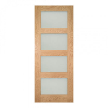 Coventry Unfinished Oak Obscure Glaze Internal Door