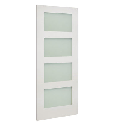Coventry White Primed Obscure Glaze Internal Door