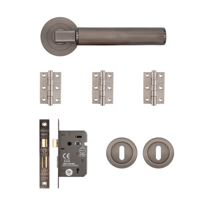 Delphi Mortice Kit Matt Satin Black Nickel 2