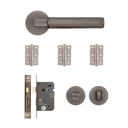 Delphi Bathroom Kit Matt Satin Black Nickel