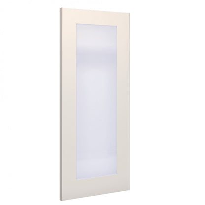 Denver White Primed Obscure Glaze Internal Door