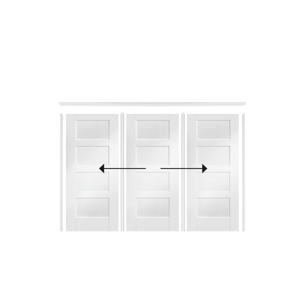 Easi-Slide White Primed Room Divider Door System