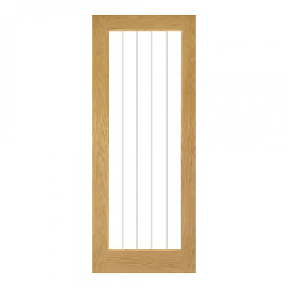 Ely Unfinished Oak Glazed 1 Lite Full Internal Door