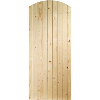 External Pine Ledged & Braced Arched Top Gate