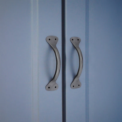 Hammered Pull Handle Medium Matt Black