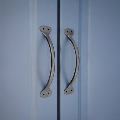Hammered Pull Handle Large Matt Black