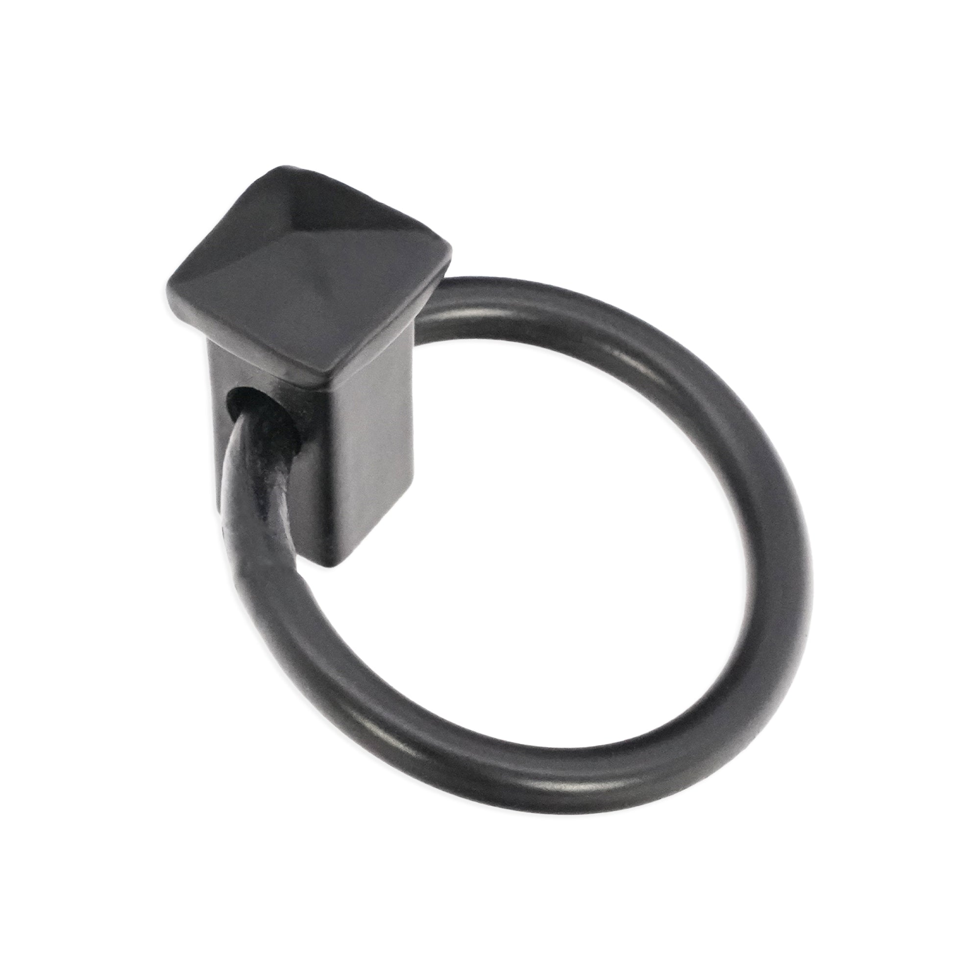 Quadrate Ring Drop Pull Matt Black