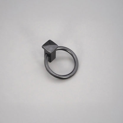 Quadrate Ring Drop Pull Matt Black