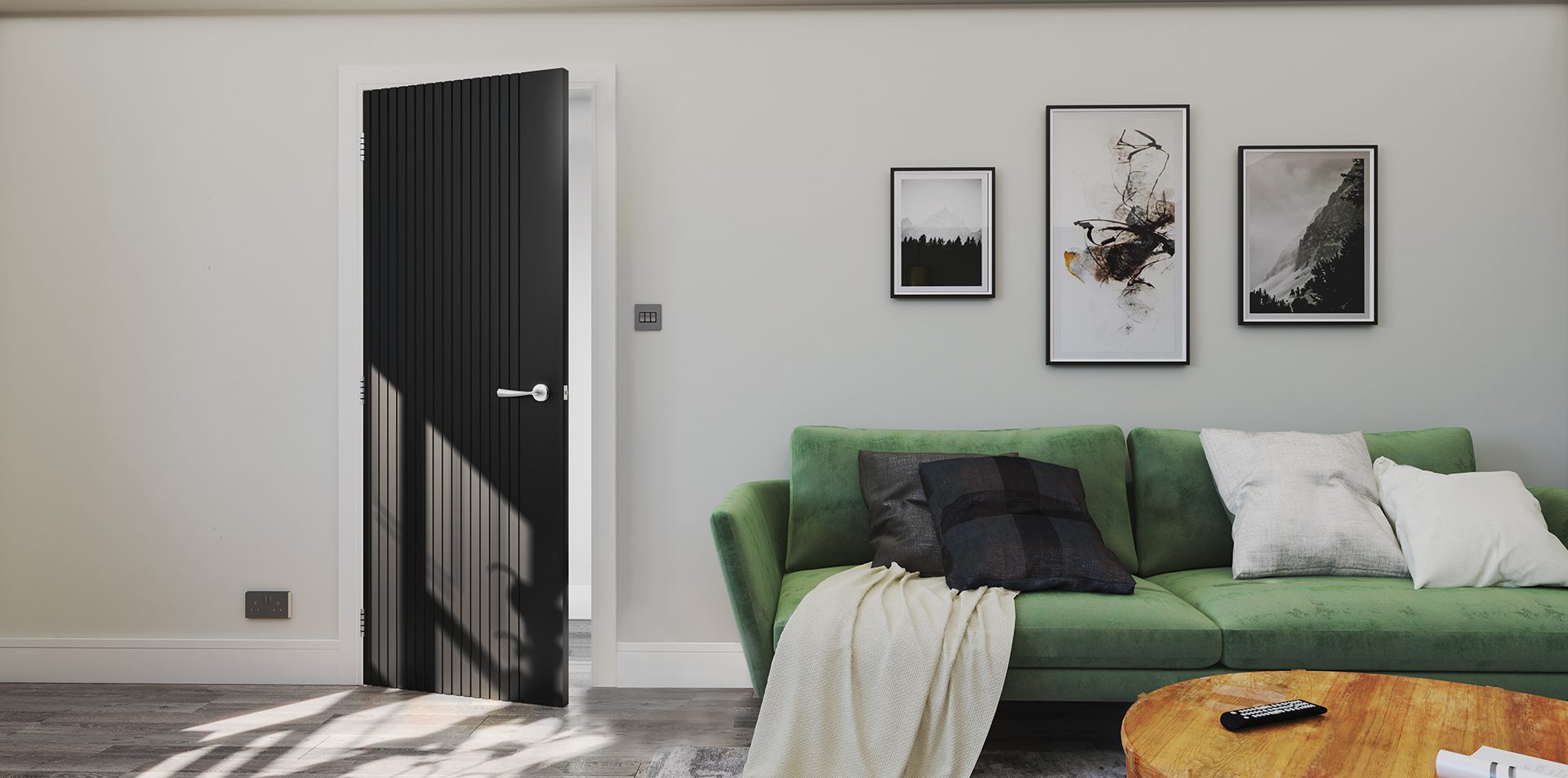 Malmo Prefinished Black FSC Internal Fire Door