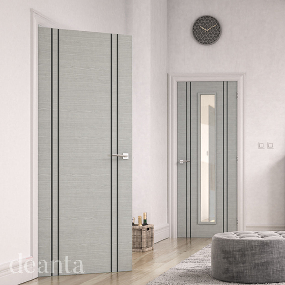 Flush Light Grey Ash Vertical Inlay life
