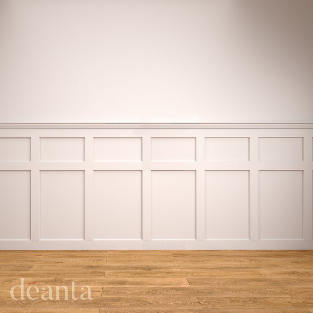 White Primed Hampton Wall Panelling