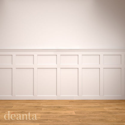 White Primed Hampton Wall Panelling