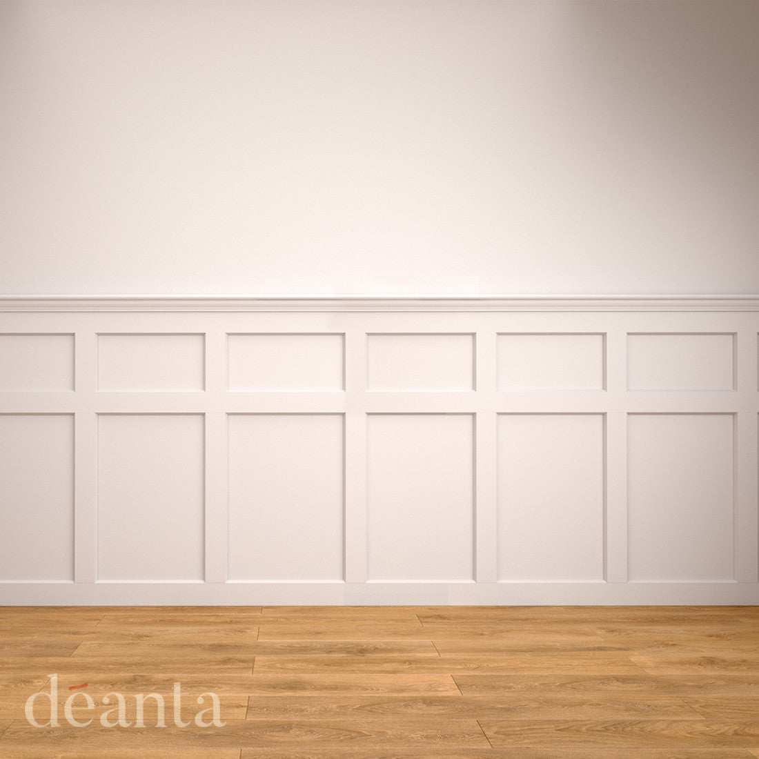 Hampton White Primed Wall Panelling