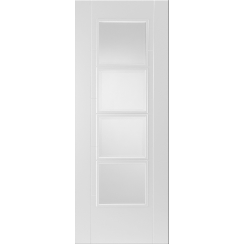 ISEO 4 light Glazed White Primed Door