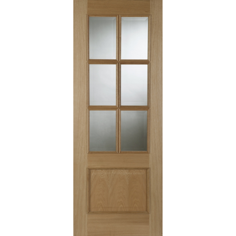 Iris 6 Light Glazed Oak Internal Door