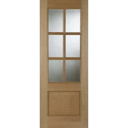 Iris 6 Light Glazed Oak Internal Door