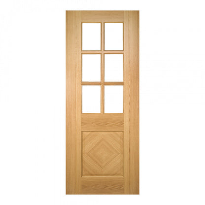 Kensington Prefinished Oak Bevelled Glaze FSC Internal Door