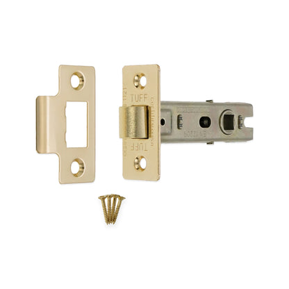 3" CE Bolt Through Tubular latch Electro Brass
