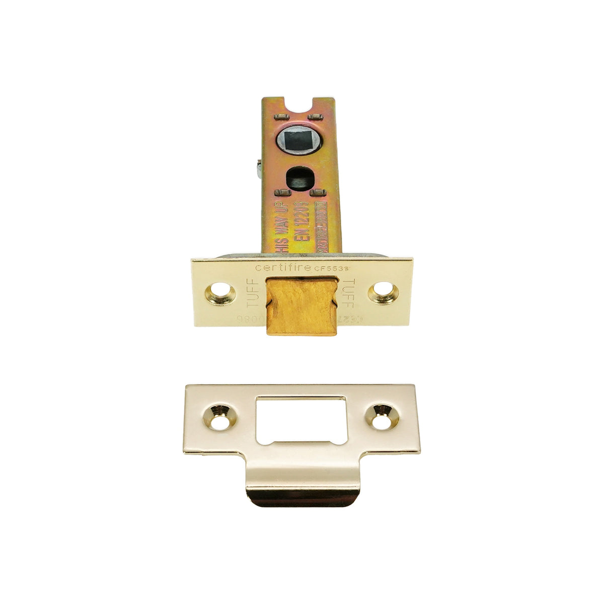 3" H/D Tubular Latch CE - Electro Brass