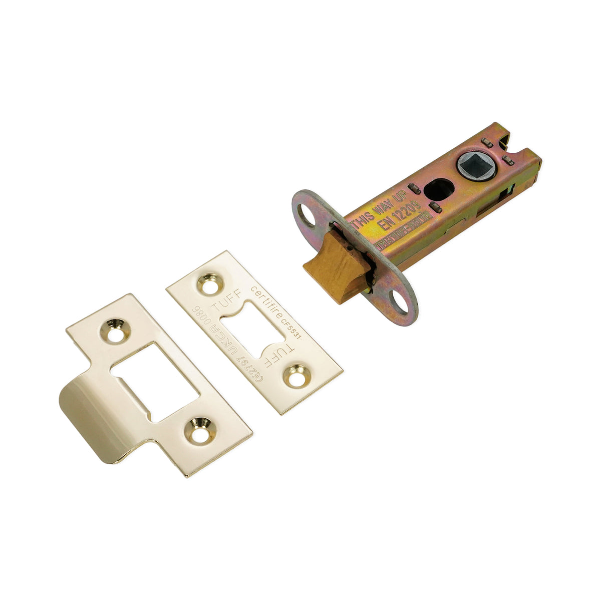 3" H/D Tubular Latch CE - Electro Brass