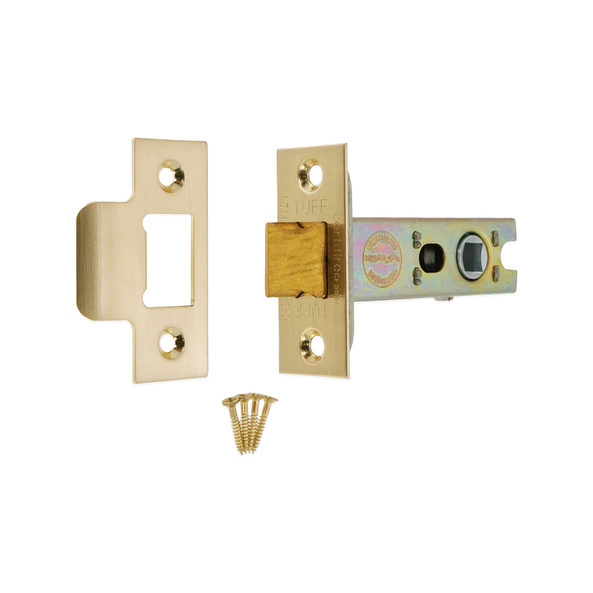 4" H/D Tubular Latch CE - Satin Brass