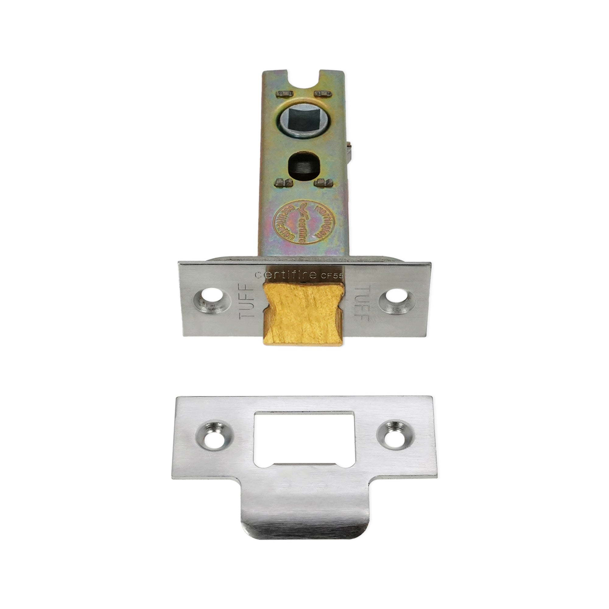 4" H/D Tubular Latch CE - Satin Chrome